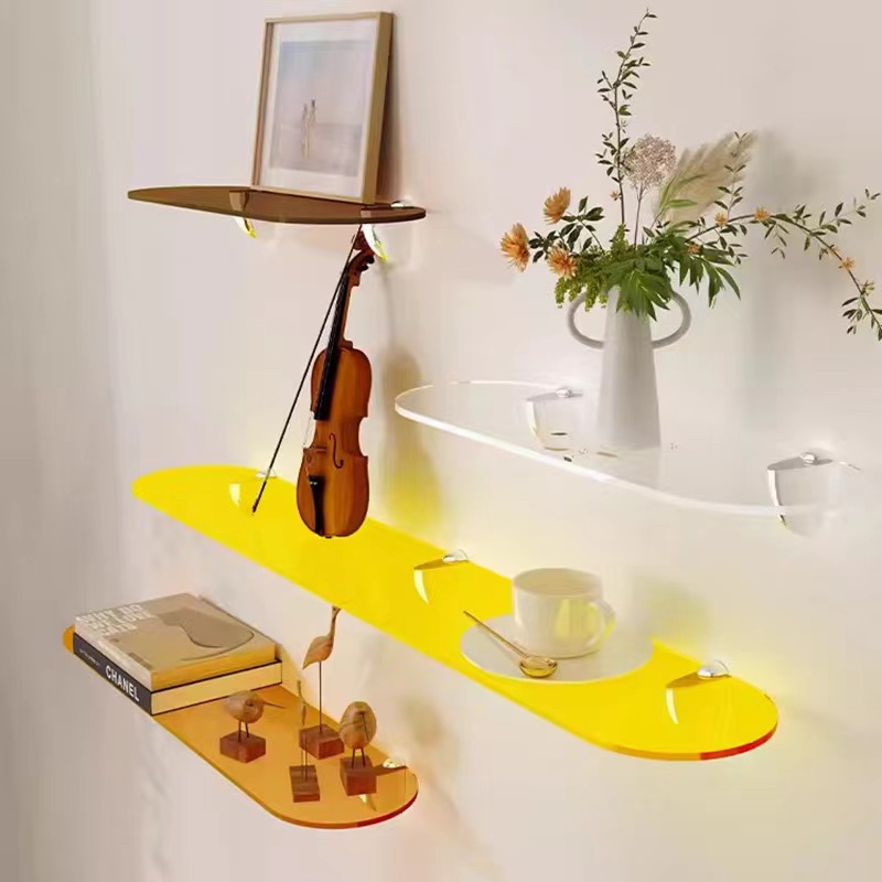 Home Bathroom Shelf - Estante acrílico perforado para sala de