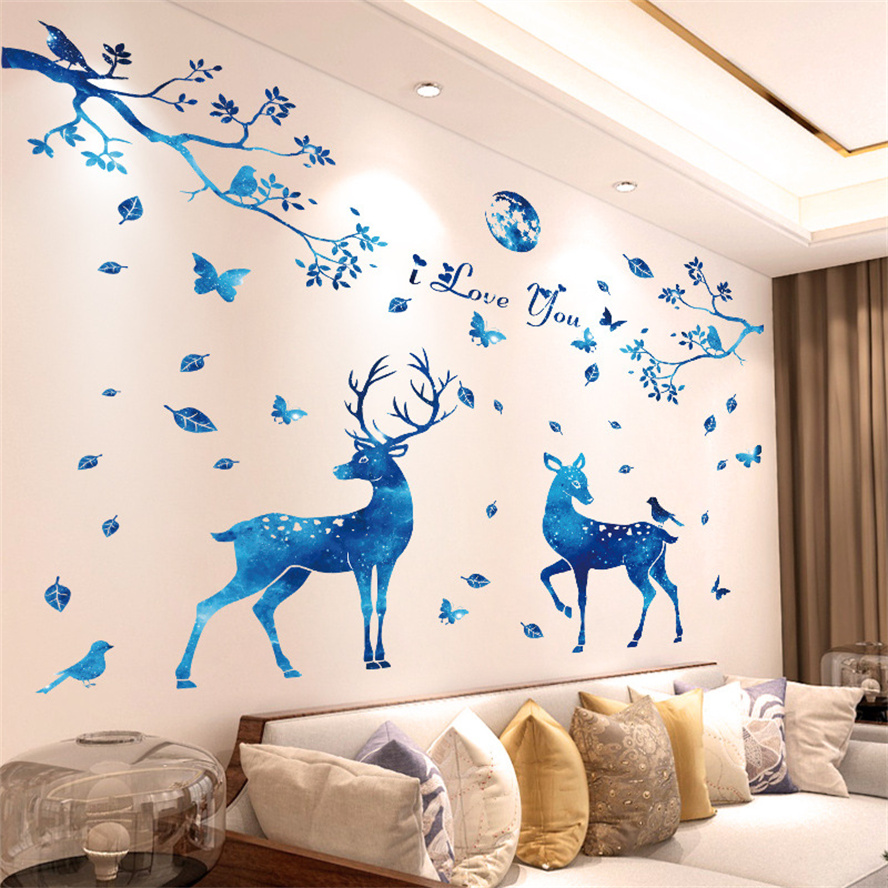 Home Bathroom Wallpaper - Pegatinas de pared coloridas con flores
