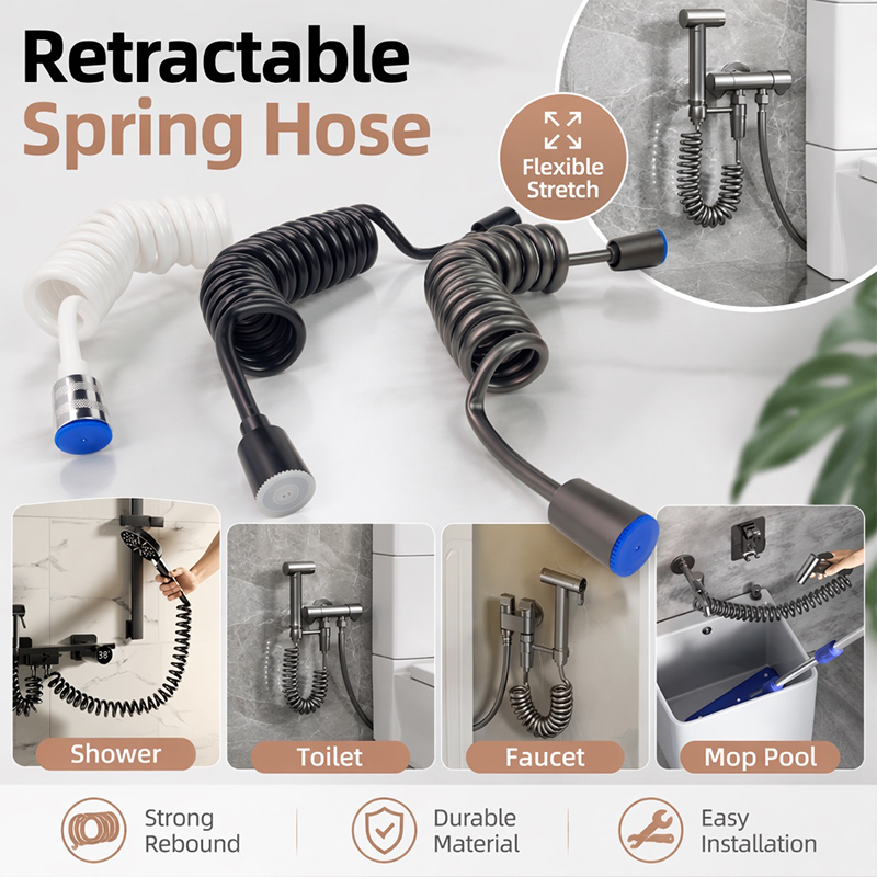 Home Bathroom Plumbing - Manguera en Espiral para Bidé, 2m,