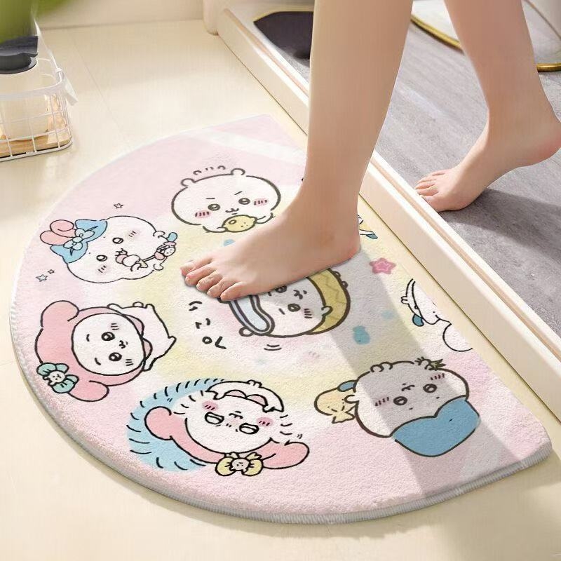 Non Slip Bath Mat - Alfombra de Baño Semicircular Chiikawa, Linda