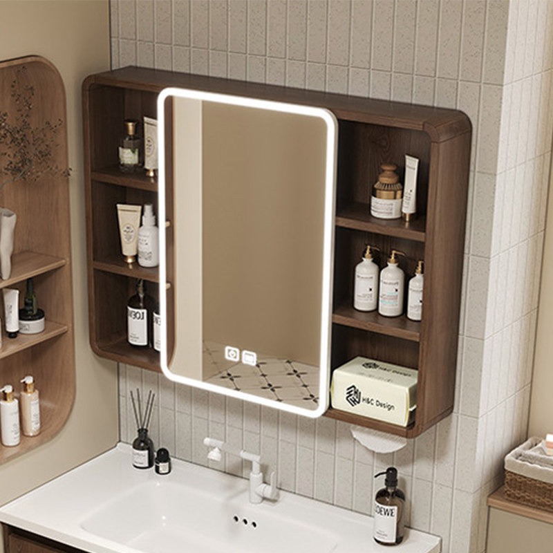Home Bathroom Shelf - Armario de Baño con Espejo, Estantes