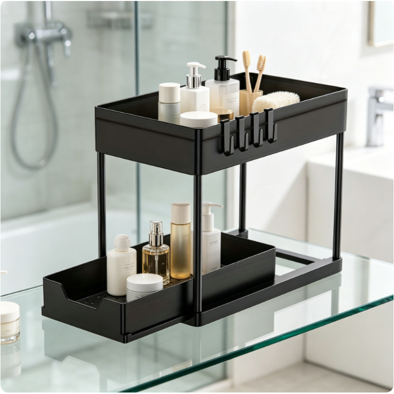 Home Depot Bathroom Sink - Organizador Deslizante de 2 Niveles para