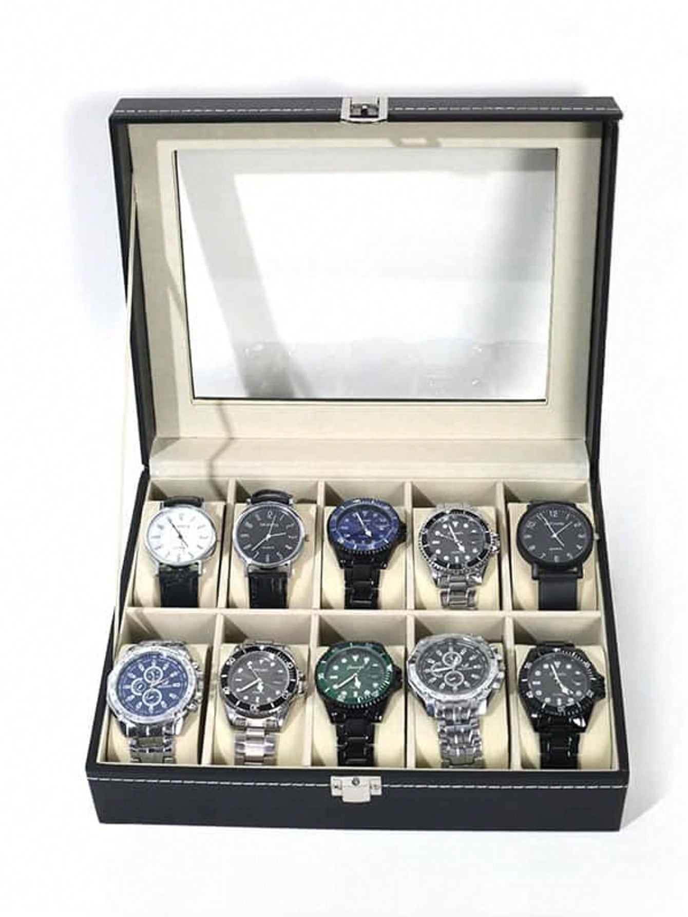 Home Bathroom Vanity - Caja de Relojes de Cuero con