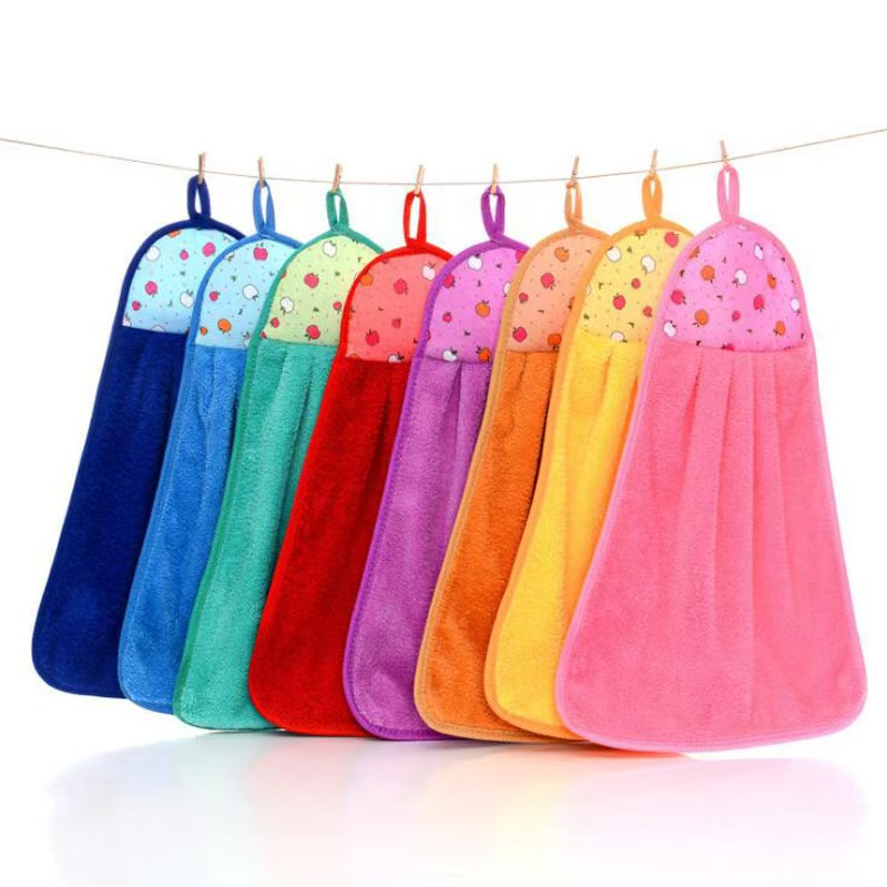 Home Kitchen Bathroom Cleaning - Toalla de Mano Colgante Súper Absorbente,