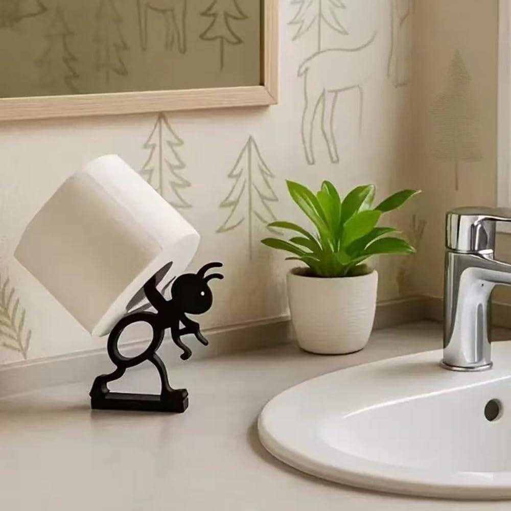 Home Living Bathroom Vanity - Soporte de papel higiénico con estampado