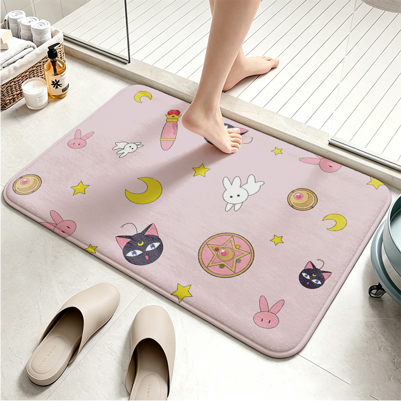 Non Slip Bath Mat - Alfombra de Franela de Sailor Moon,