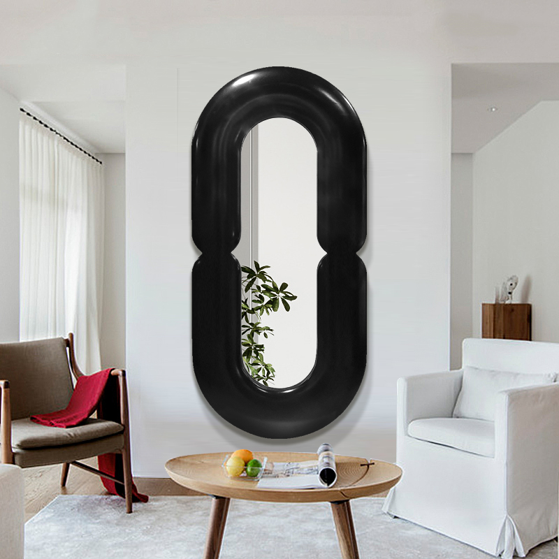 Home Goods Bathroom Mirrors - Espejo de Pared Ovalado Negro Estilo