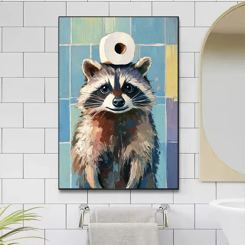 1 póster de papel higiénico si - Home Bathroom Wallpaper reseña y precio