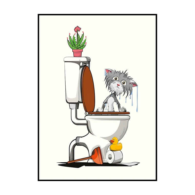 1 unid. Póster decorativo sin  - Home Bathroom Wallpaper reseña y precio