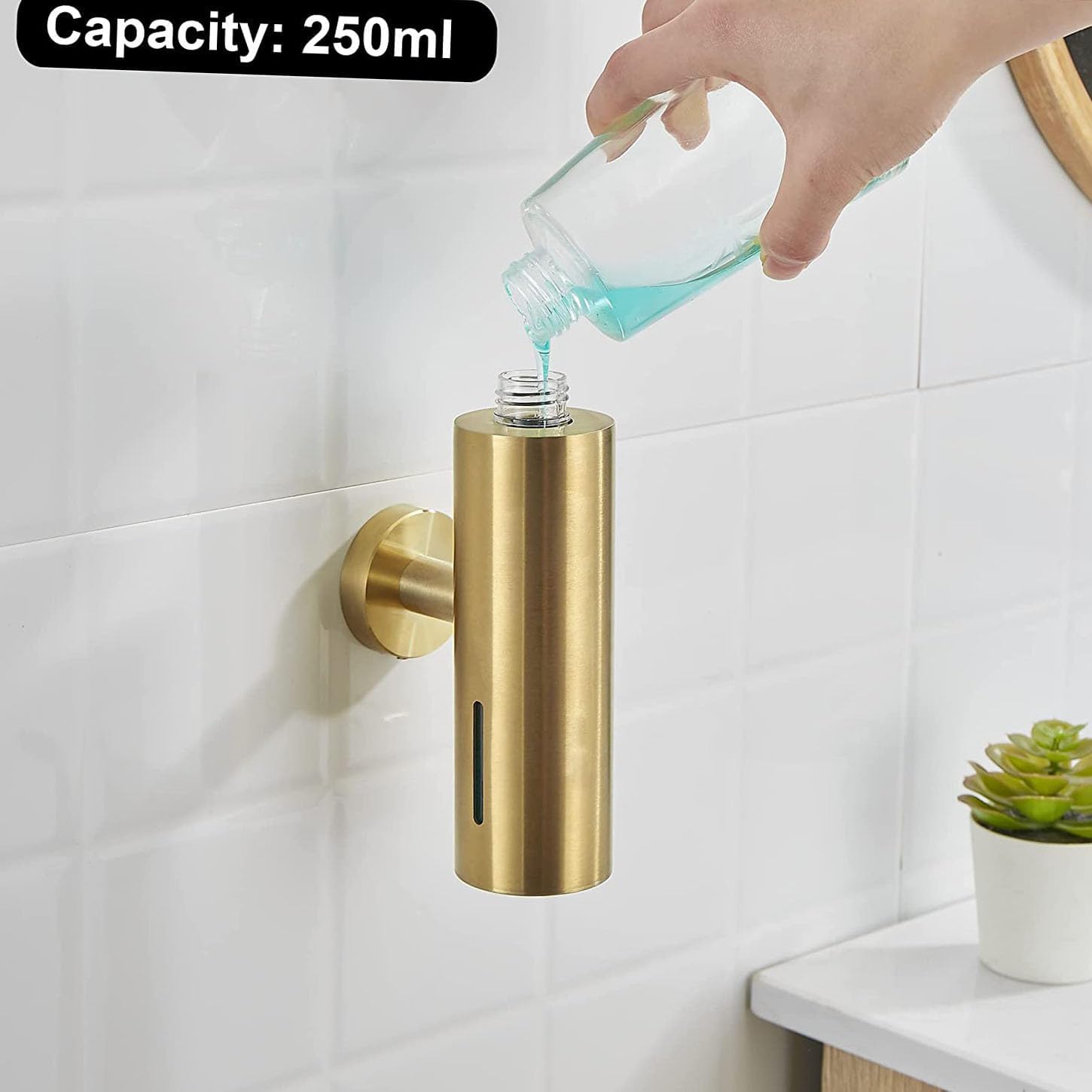 Dispensador de jabón individua - Home Bathroom Wall Soap Dispenser reseña y precio