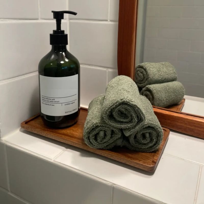 Bandeja Rectangular de Madera  - Home Bathroom Vanity reseña y precio