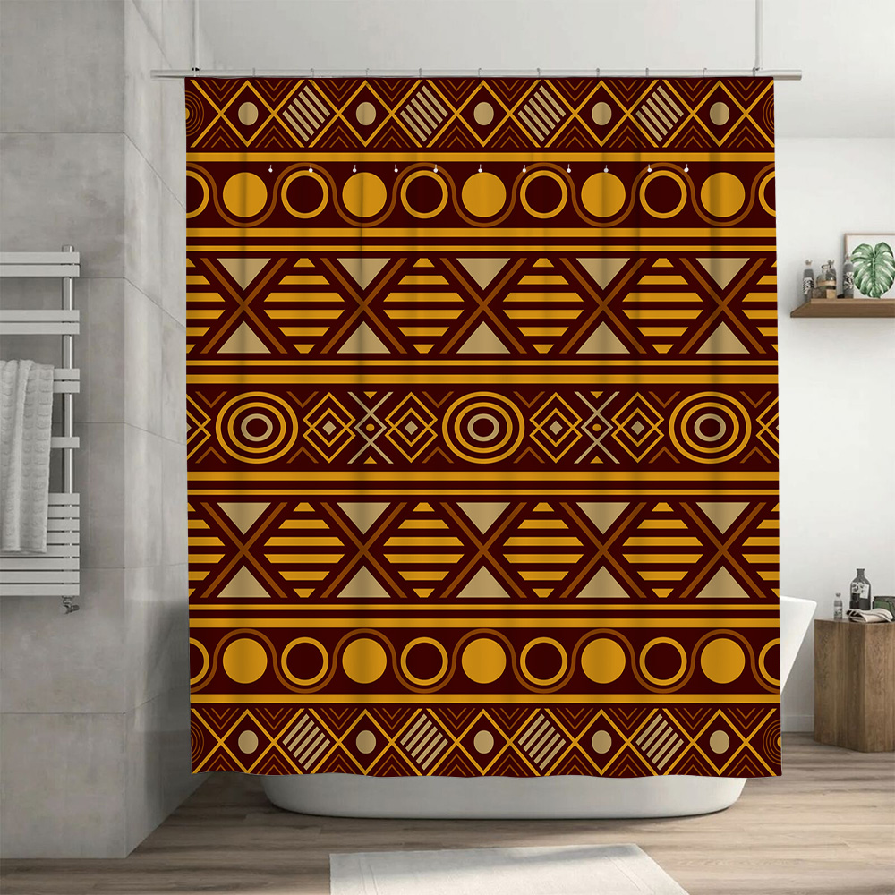 Cortina de ducha geométrica im - Home One Bathroom Accessories reseña y precio