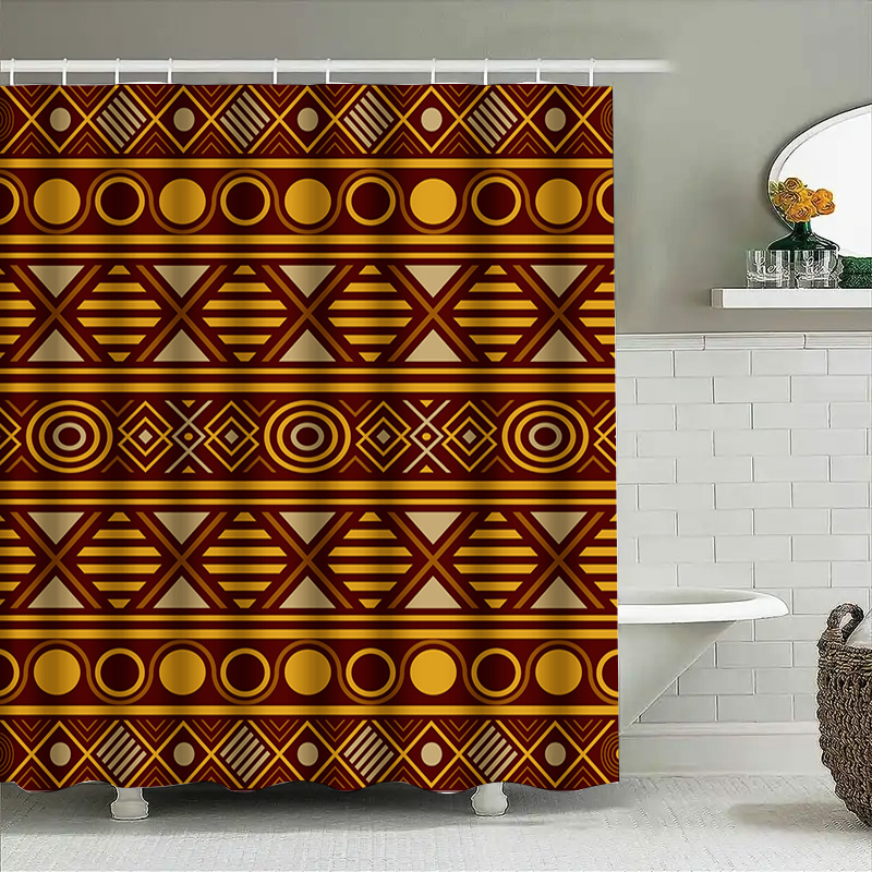 Cortina de ducha geométrica im - Home One Bathroom Accessories reseña y precio