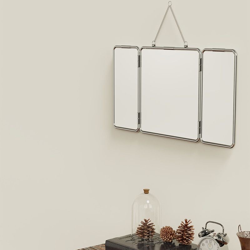 Espejo cuadrado de tres pliegu - Home Bathroom Vanity reseña y precio