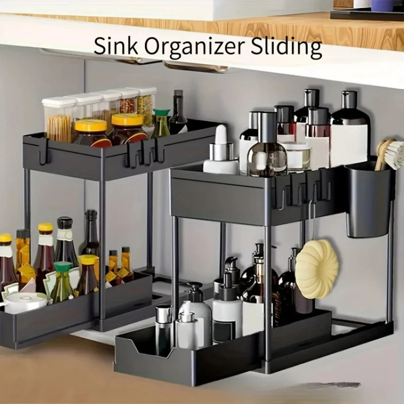 Organizador Deslizante de 2 Ni - Home Depot Bathroom Sink reseña y precio