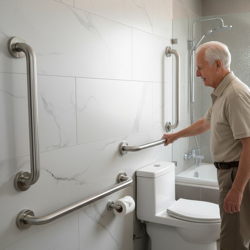 Barandilla de Apoyo de Acero I - Home Bathroom Grab Bar reseña y precio