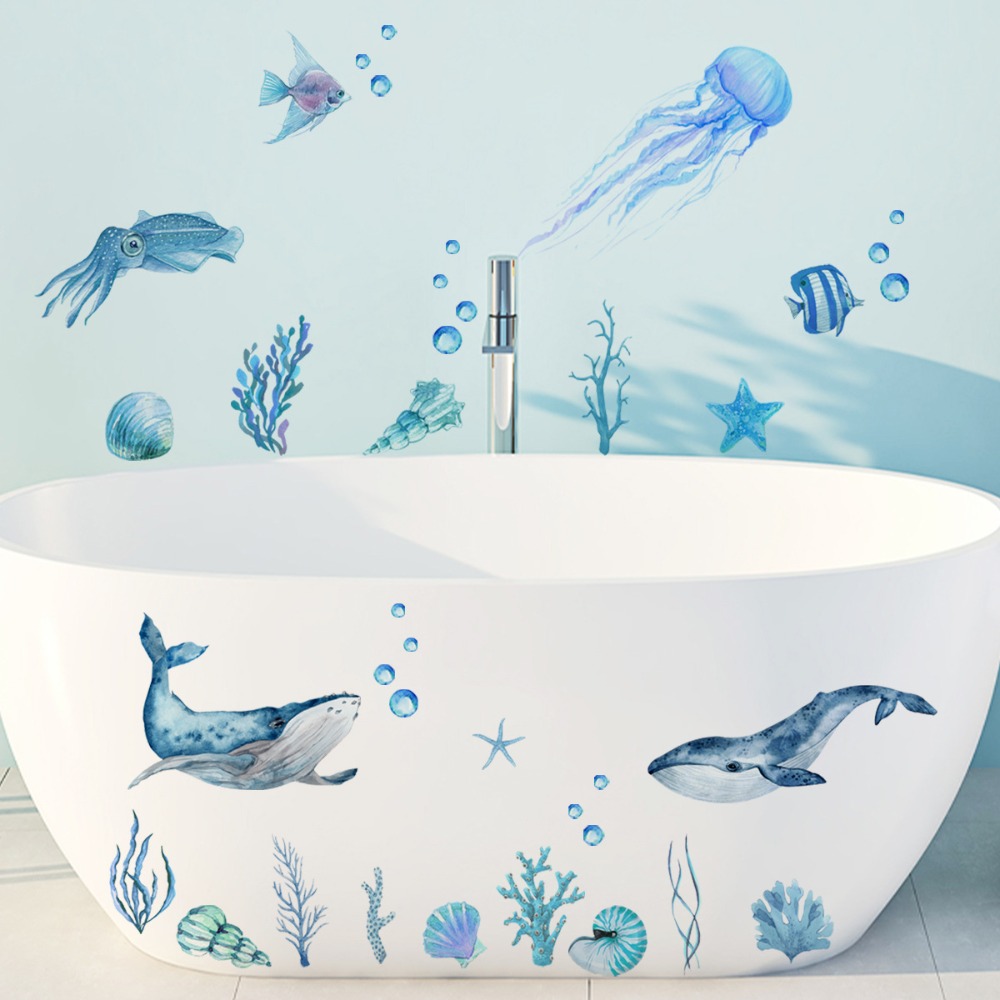Pegatinas de pared para bañera - Home Bathroom Wallpaper reseña y precio