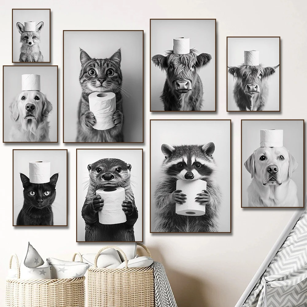 Póster Impreso en Lienzo de Va - Home Bathroom Wallpaper reseña y precio