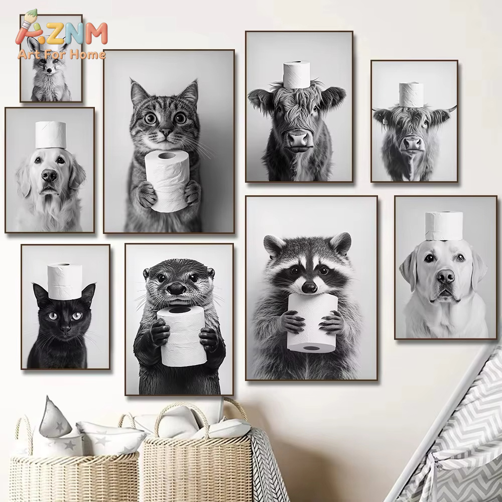 1 pieza, Póster Impreso en Lie - Home Bathroom Wallpaper reseña y precio