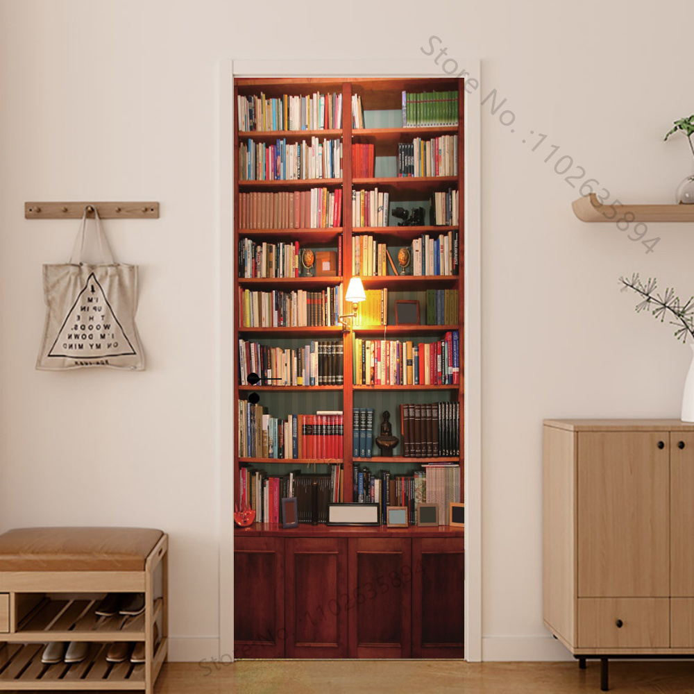 Pegatinas de vinilo para puert - Home Bathroom Wallpaper reseña y precio