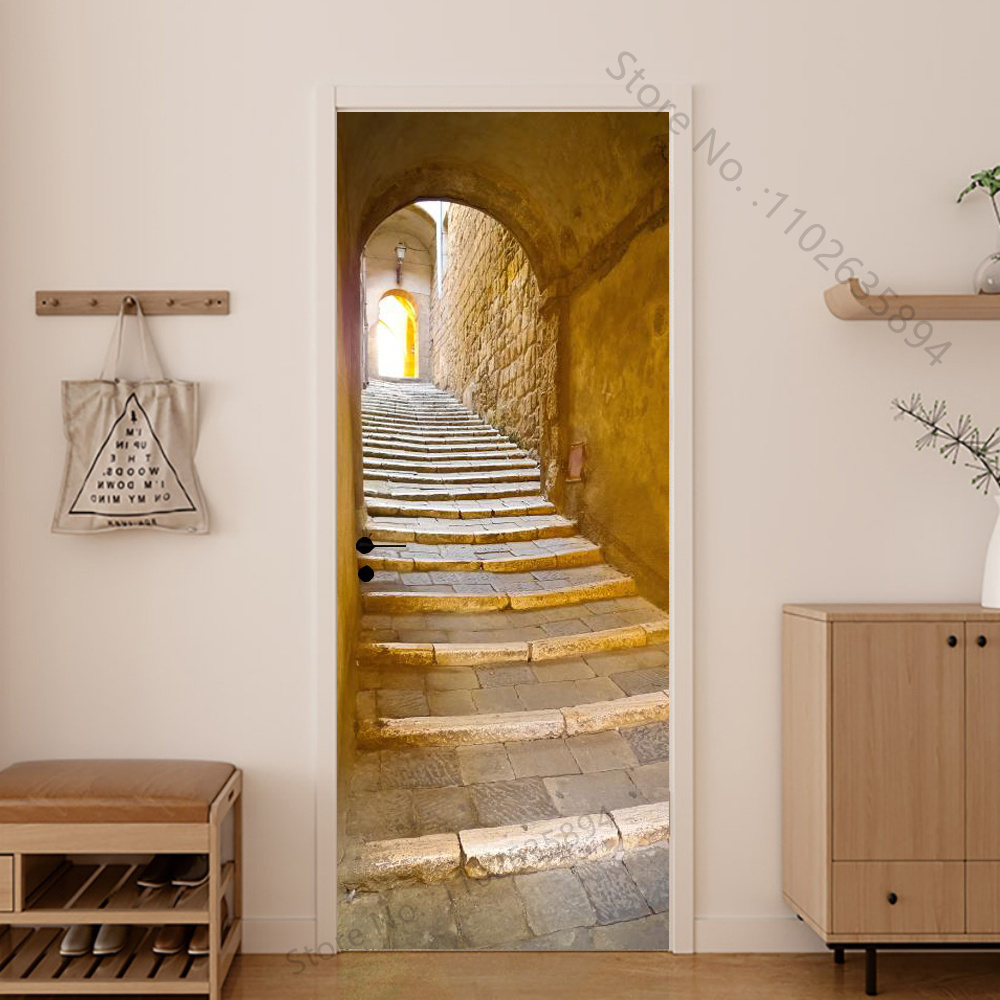Pegatinas de vinilo para puert - Home Bathroom Wallpaper reseña y precio
