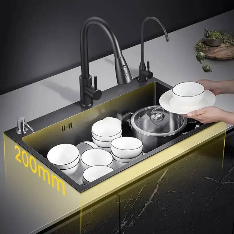Fregadero de Cocina Negro Nano - Home One Bathroom Accessories reseña y precio