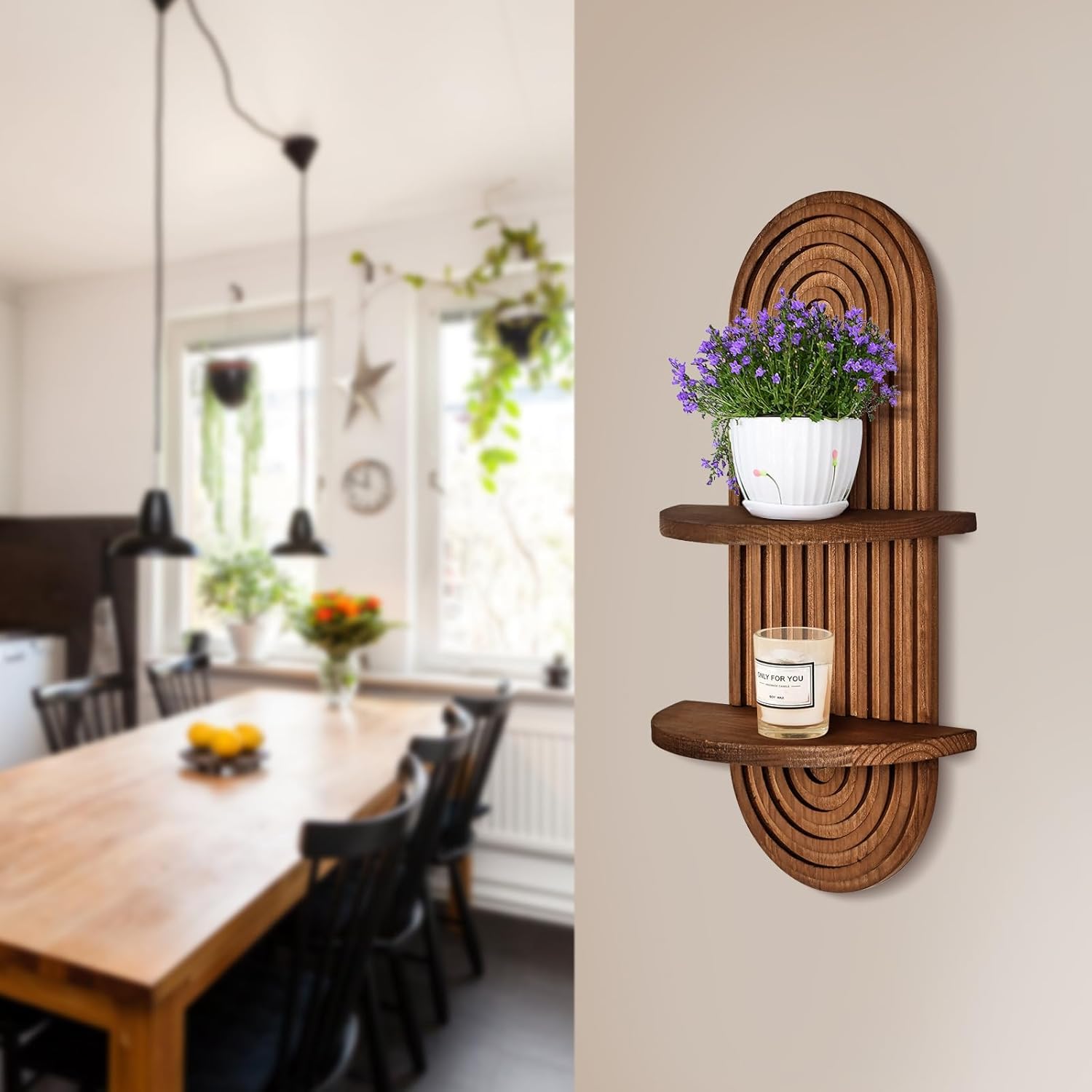Estantes Flotantes de Madera,  - Home Bathroom Shelf reseña y precio