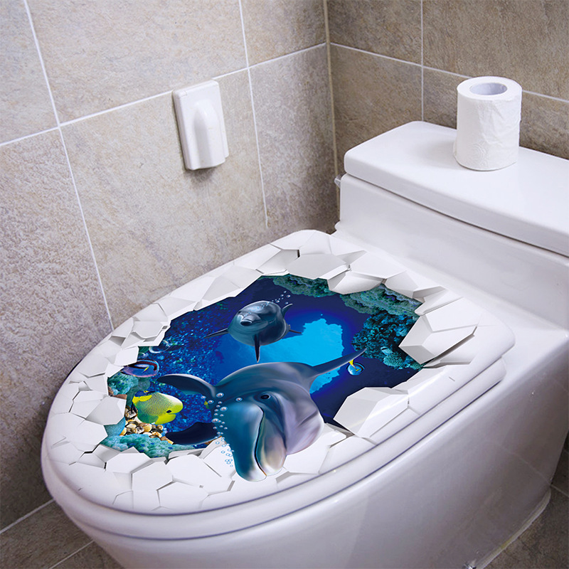 Pegatina de pared de asiento d - Home Bathroom Wallpaper reseña y precio
