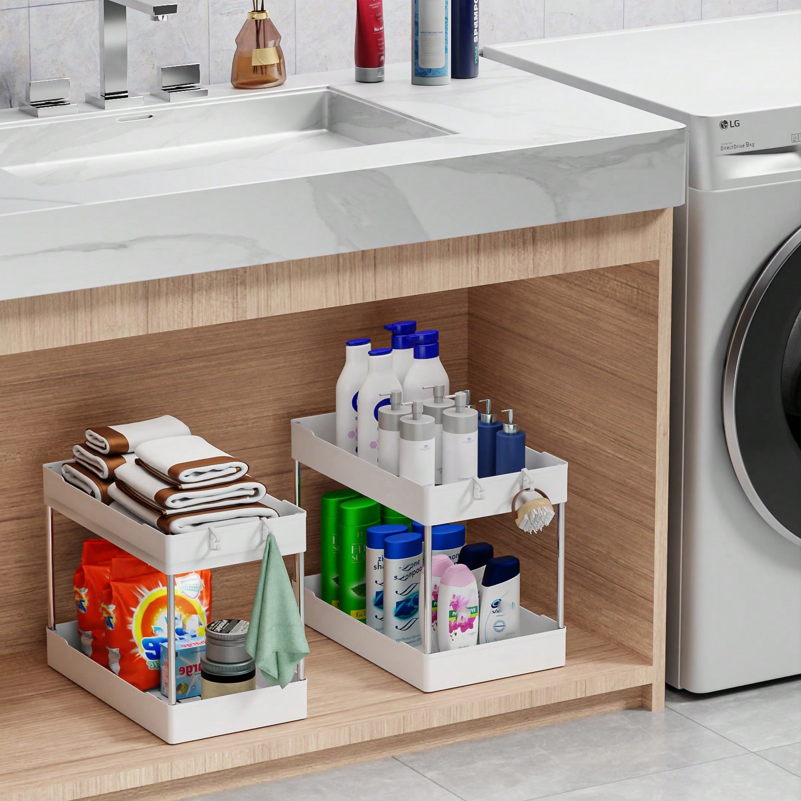 Juego de 3 estantes de almacen - Home Depot Bathroom Sink reseña y precio