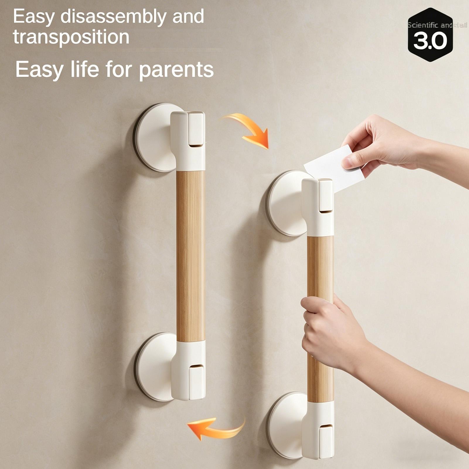 Barra de apoyo con ventosa par - Home Bathroom Grab Bar reseña y precio