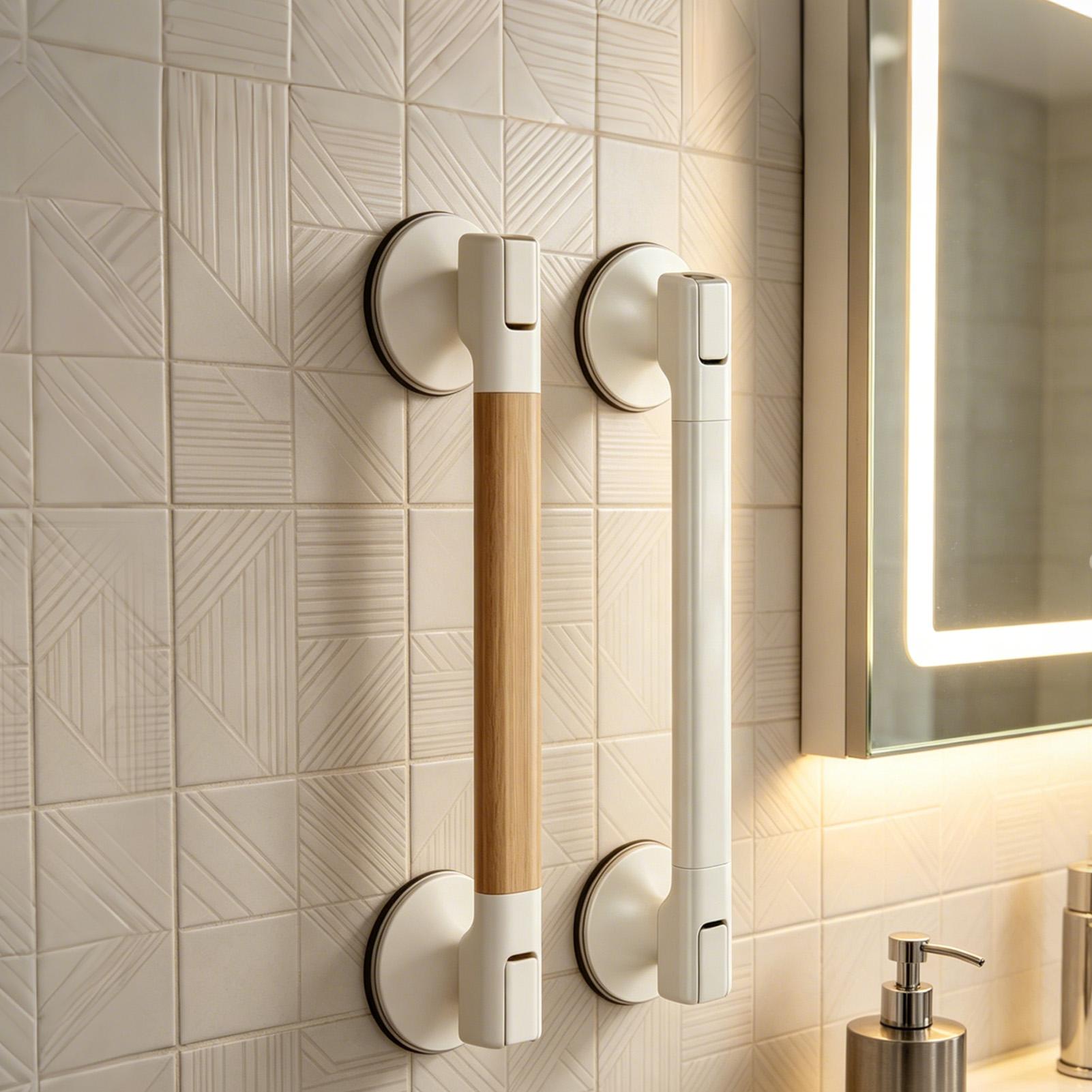 Barra de apoyo con ventosa par - Home Bathroom Grab Bar reseña y precio