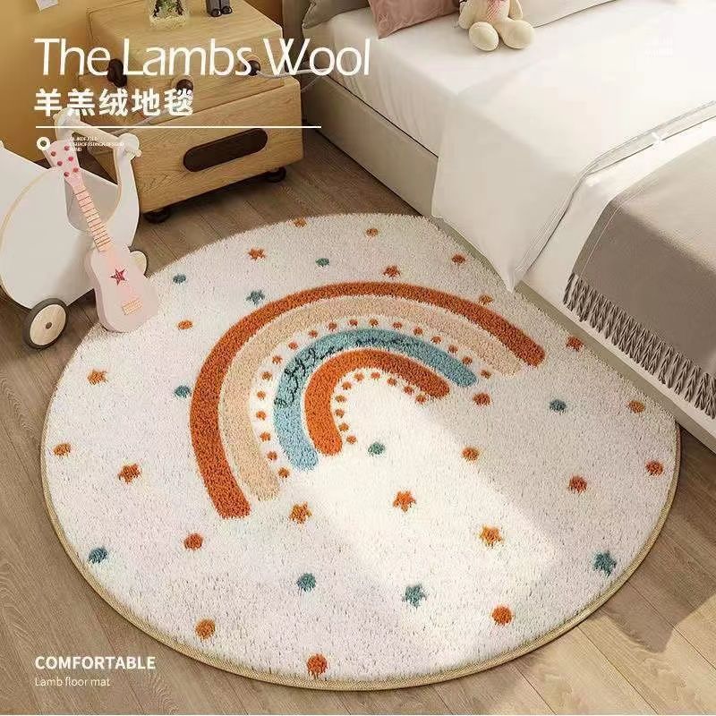 VIKAMA Alfombra redonda de fra - Home Made Bathroom Vanity reseña y precio