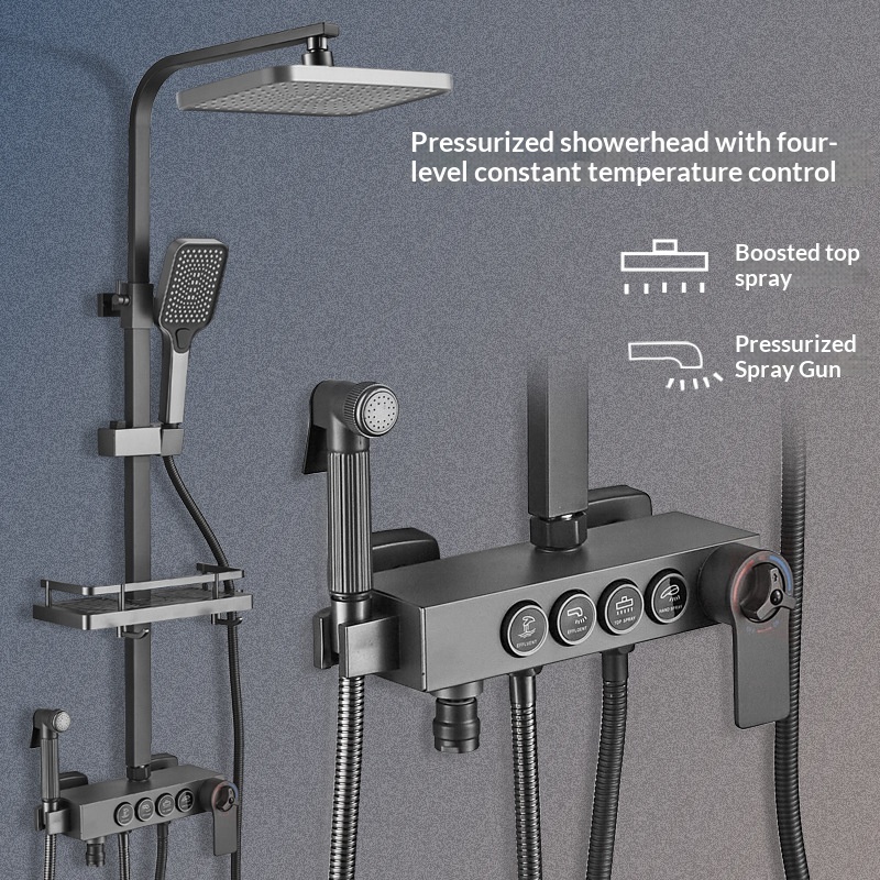 Juego de Ducha de Acero Inoxid - Home Bath reseña y precio