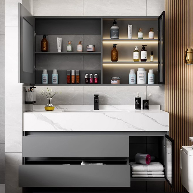 Mueble de Baño Moderno con Esp - Home Living Bathroom Vanity reseña y precio