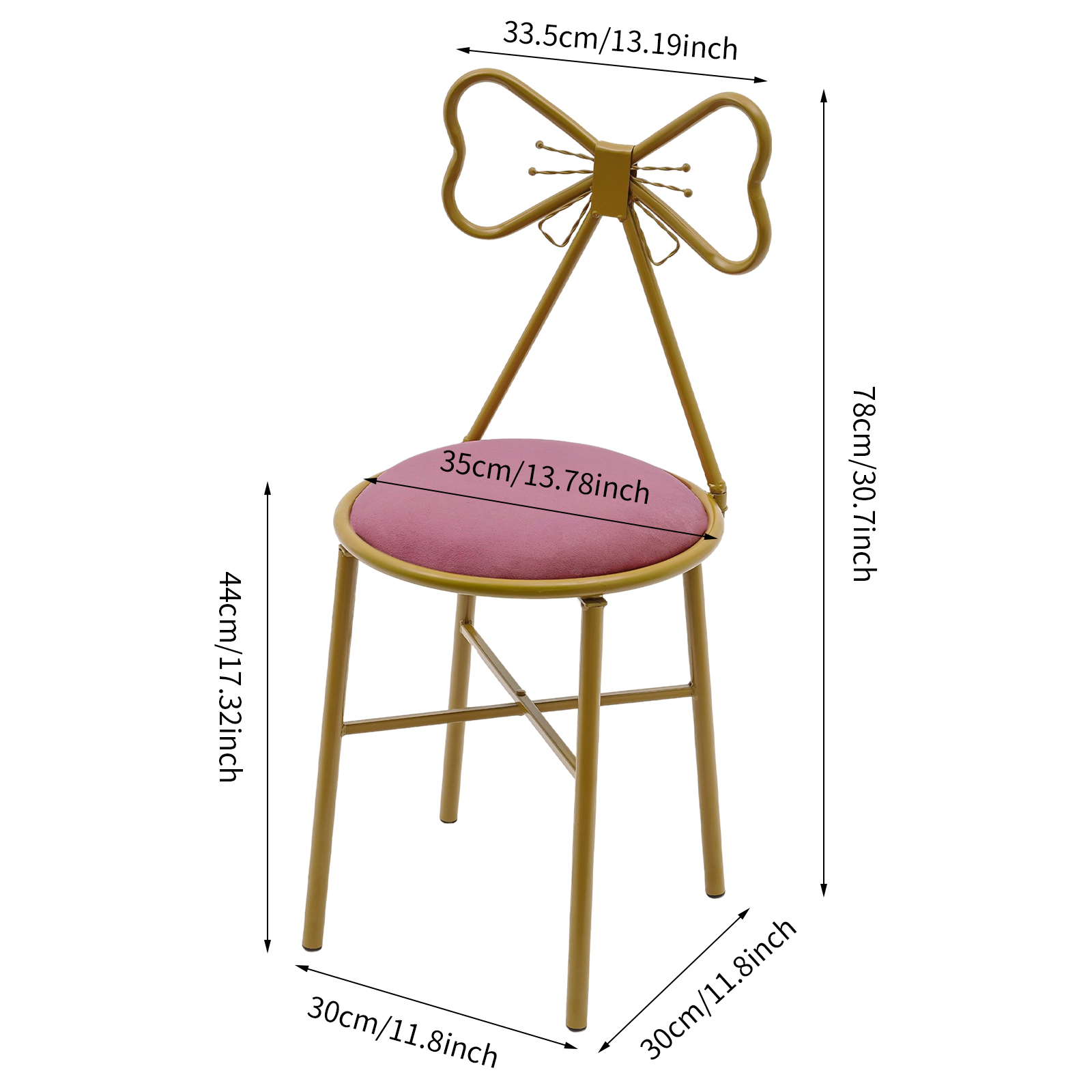 Silla de tocador con respaldo  - Home Bathroom Vanity reseña y precio