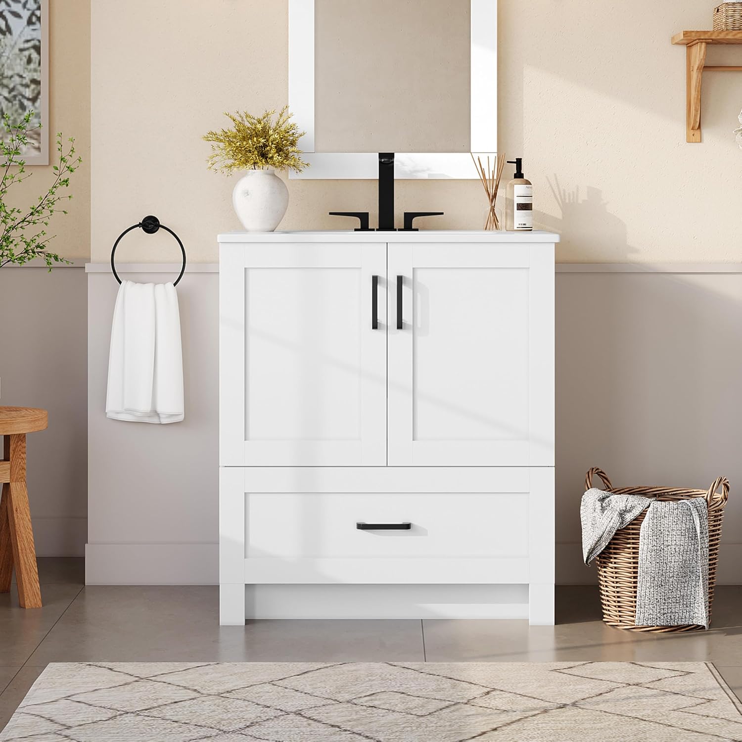 Mueble de Baño de 30 Pulgadas  - Home Bathroom Vanity reseña y precio