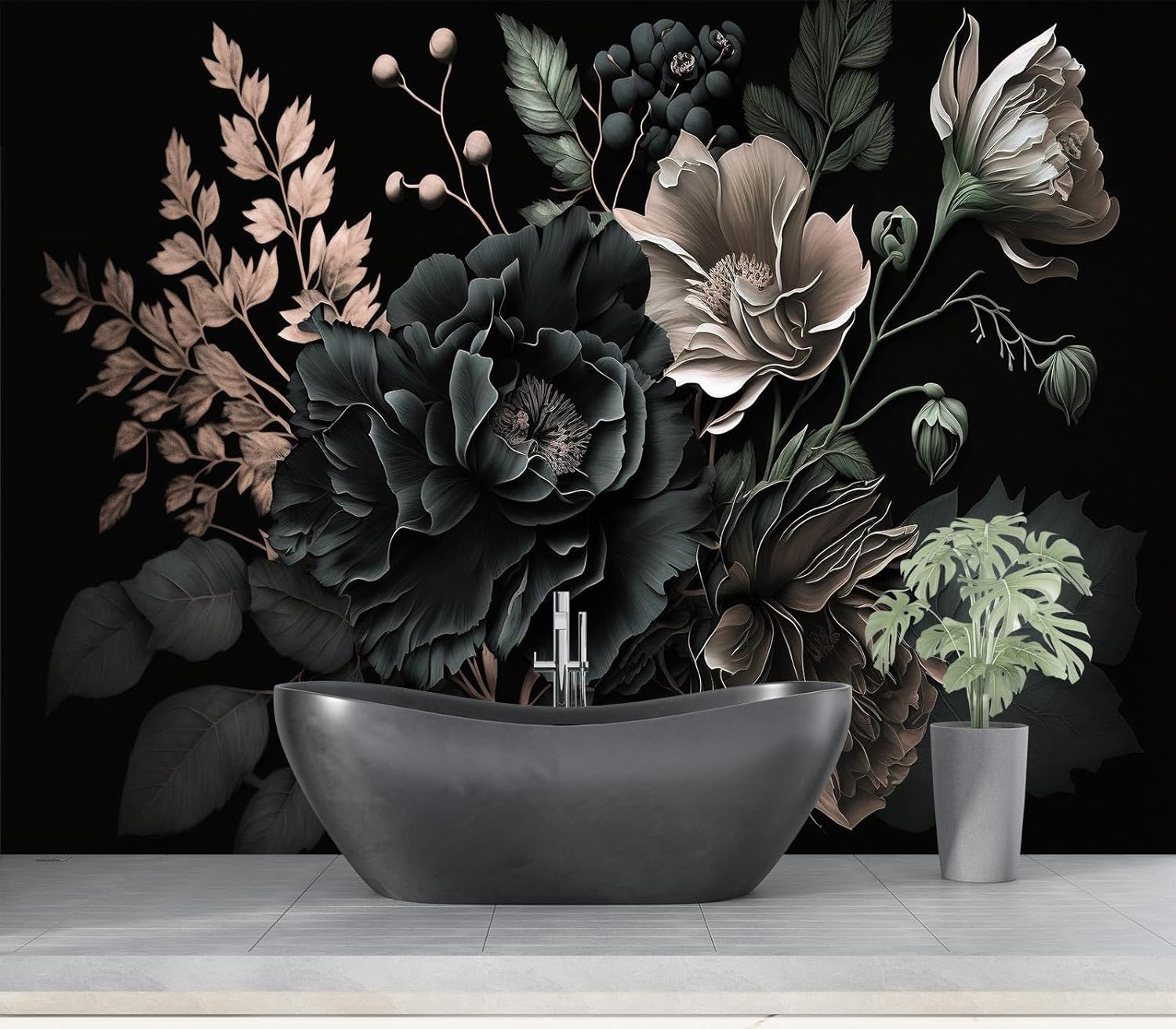 Mural de Tapicería con Diseño  - Home Bathroom Wallpaper reseña y precio