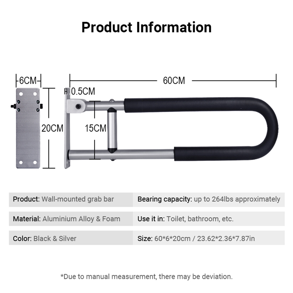 Pasamanos para inodoro, pasama - Home Bathroom Grab Bar reseña y precio