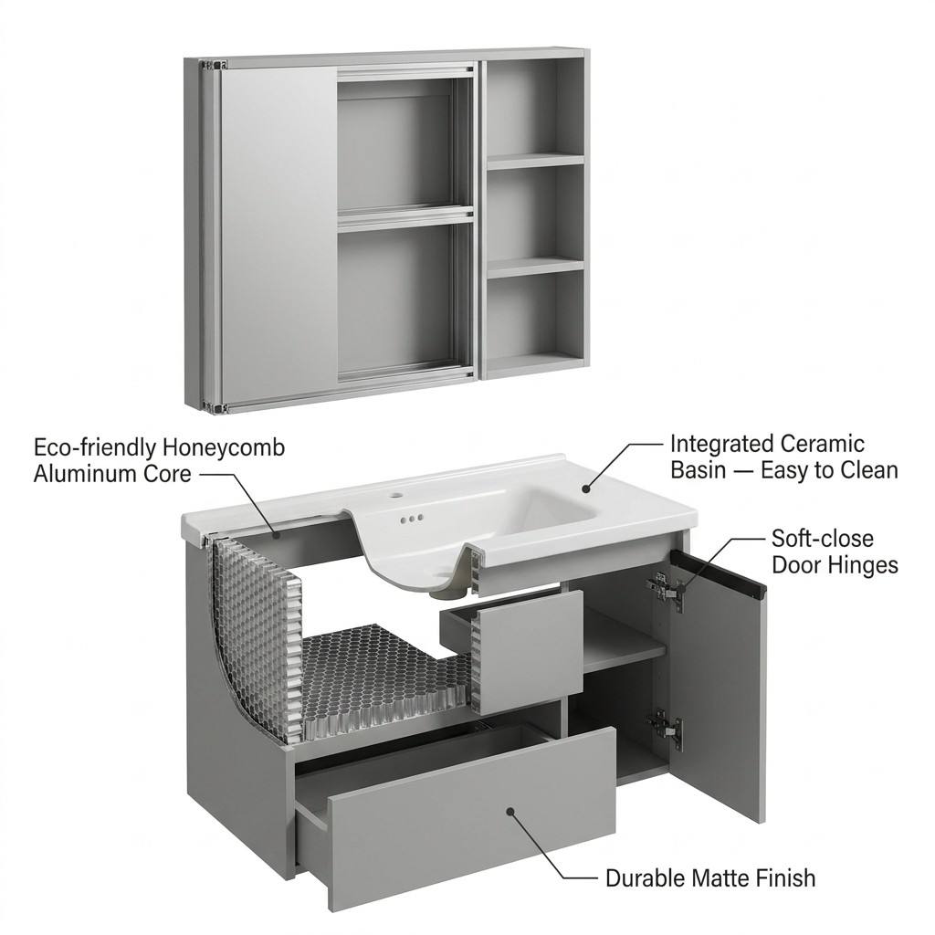Mueble de Baño Moderno y Ecoló - Home Living Bathroom Vanity reseña y precio