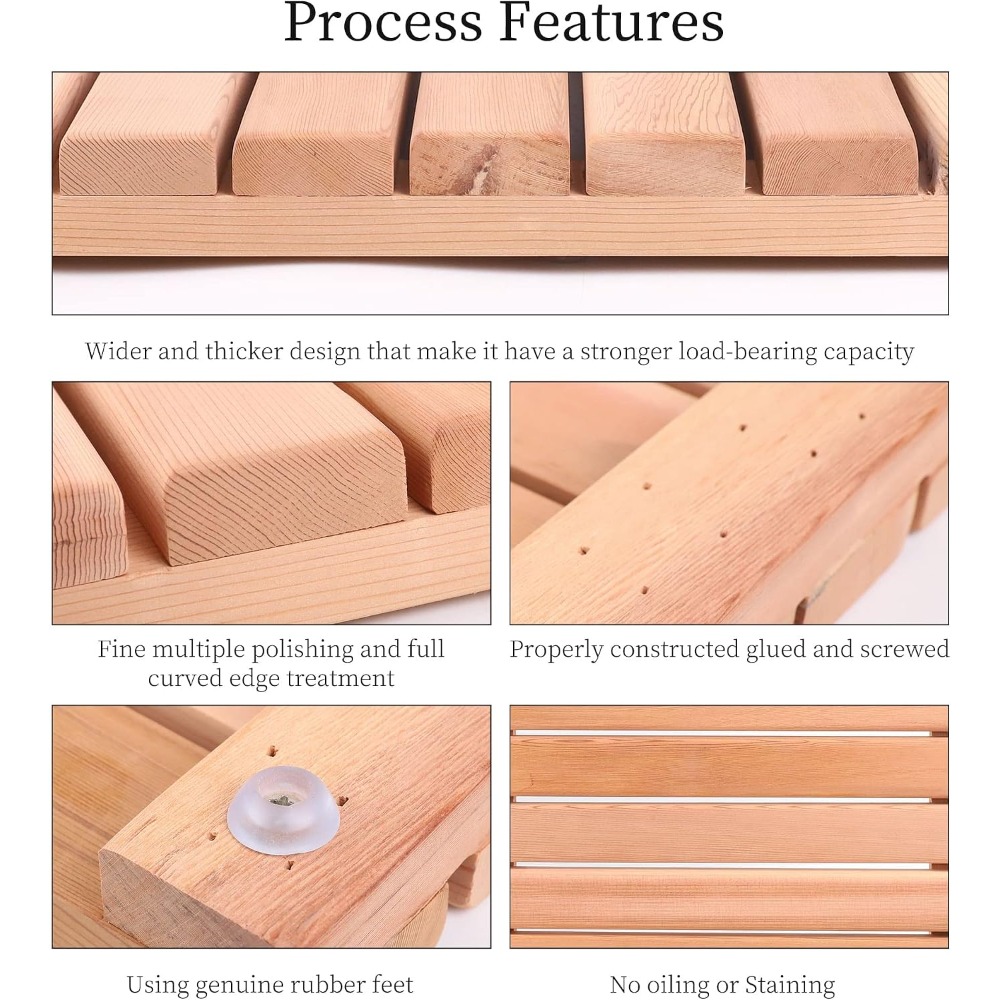 Alfombrilla de Ducha de Madera - Non Slip Bath Mat reseña y precio